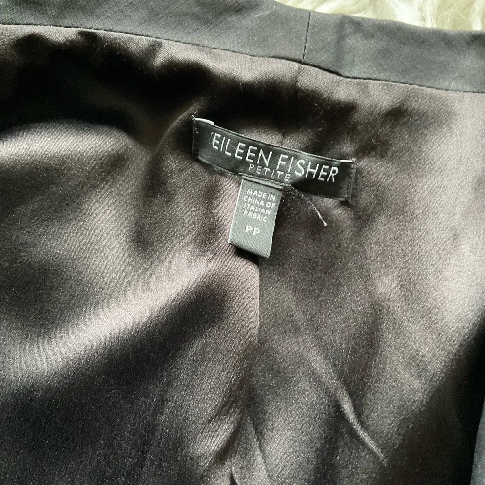 Eileen Fisher‎ Black Zip Blazer Jacket